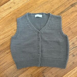 Olive Clothing Cotton Vest in Grey One Size